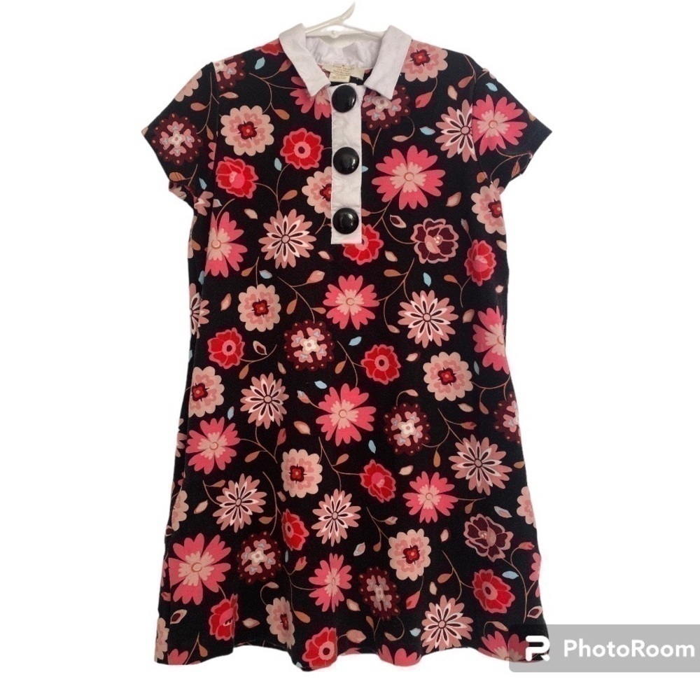 Kate Spade Toddler Designer Dress Floral Button Snap Baby 140/10Y